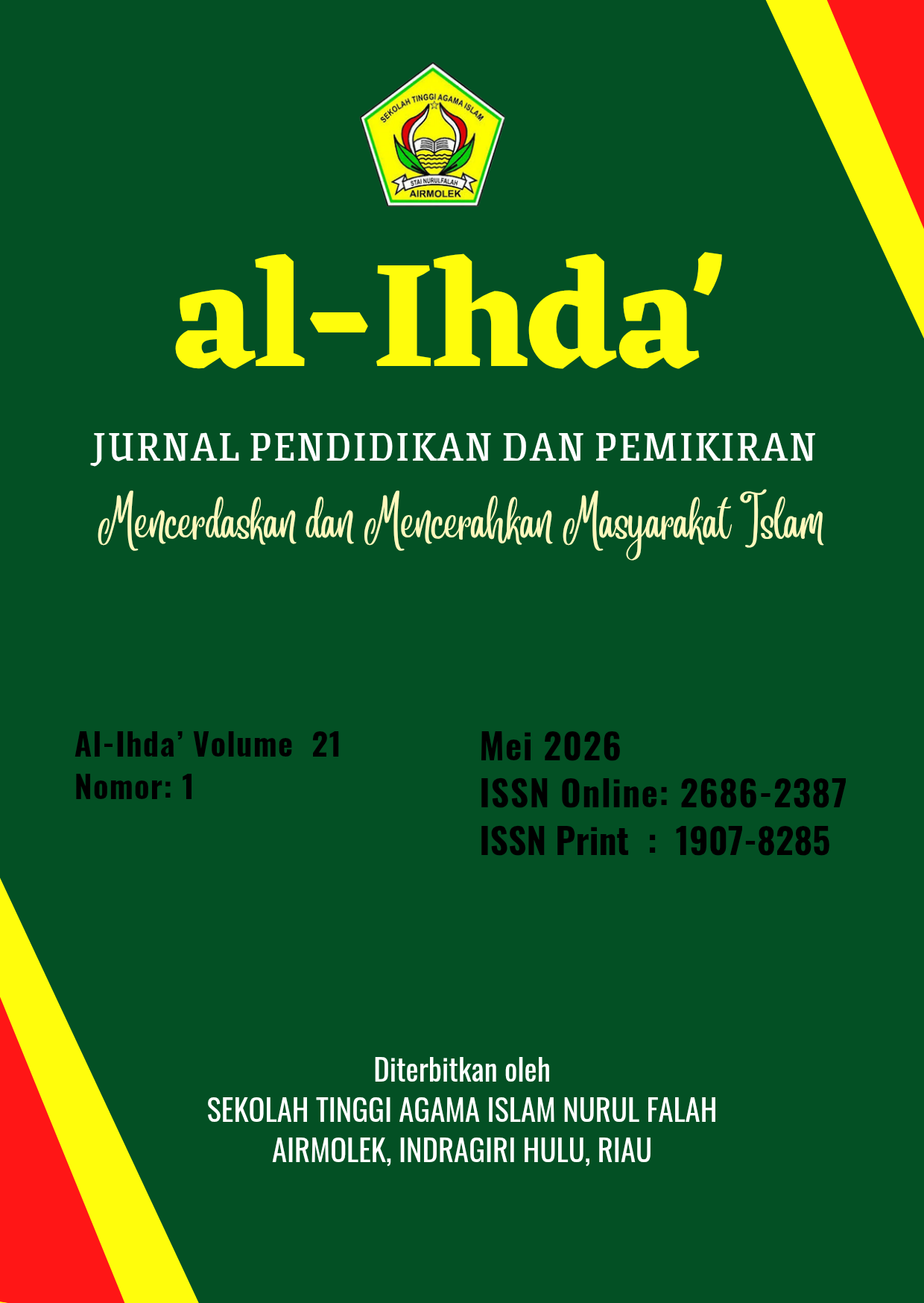 					View Vol. 21 No. 1 (2026): Mei: Al-Ihda': Jurnal Pendidikan dan Pemikiran
				